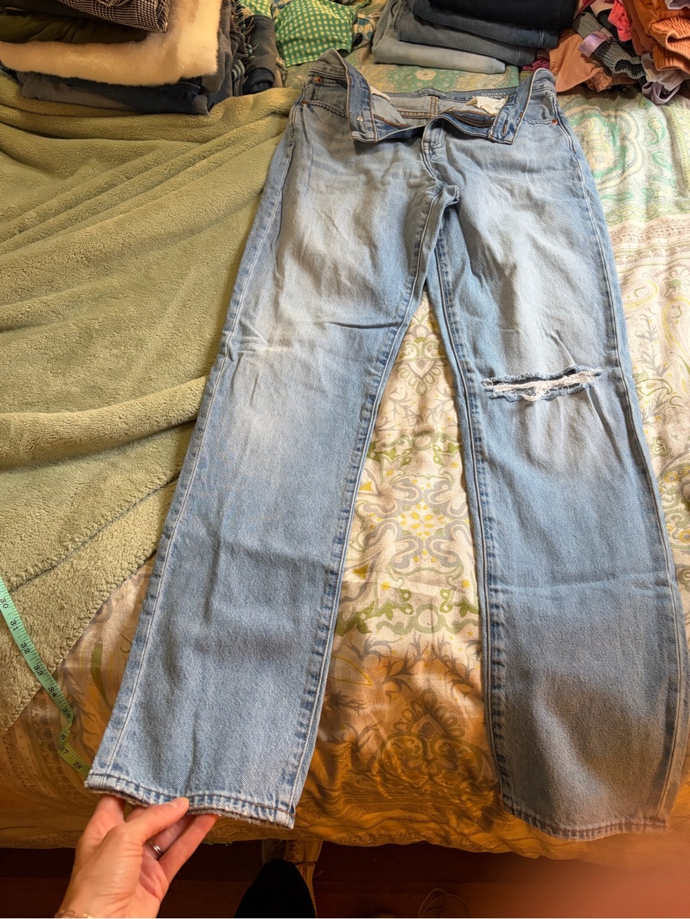 J. Crew Light Blue Distressed Boyfriend Jeans